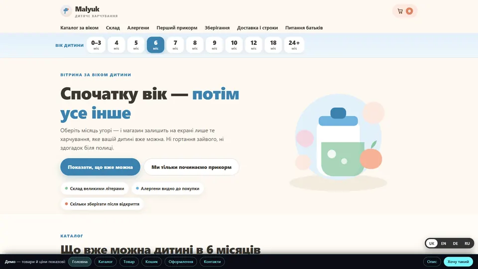 Podle věku — dětská výživa